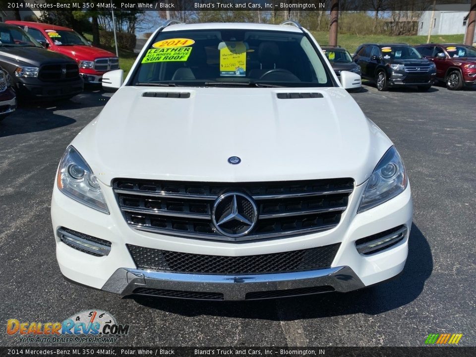 2014 Mercedes-Benz ML 350 4Matic Polar White / Black Photo #3