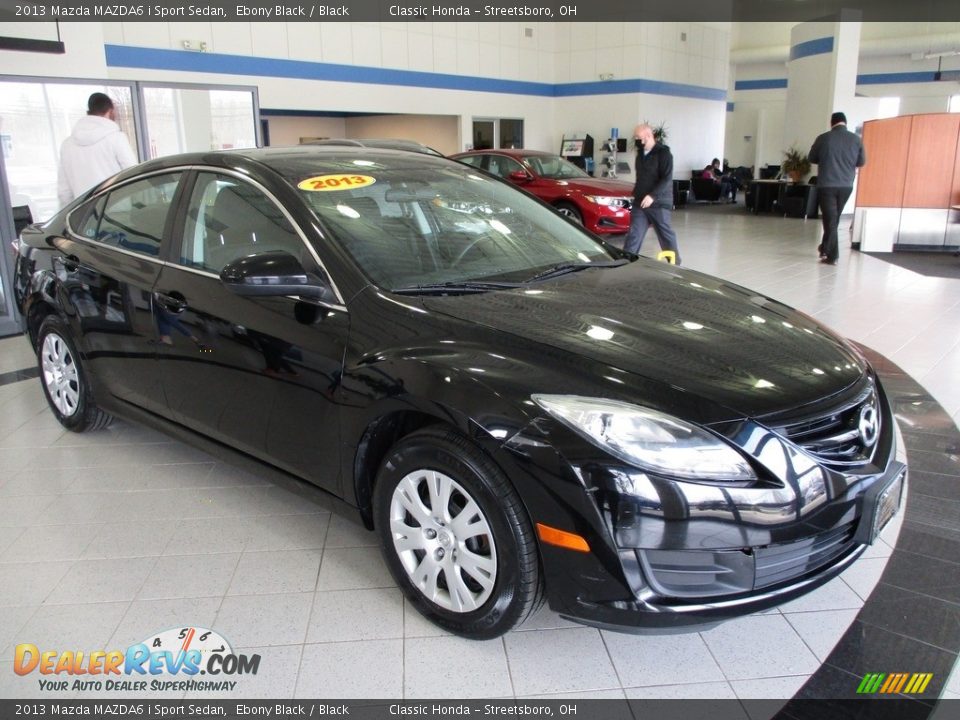 2013 Mazda MAZDA6 i Sport Sedan Ebony Black / Black Photo #3