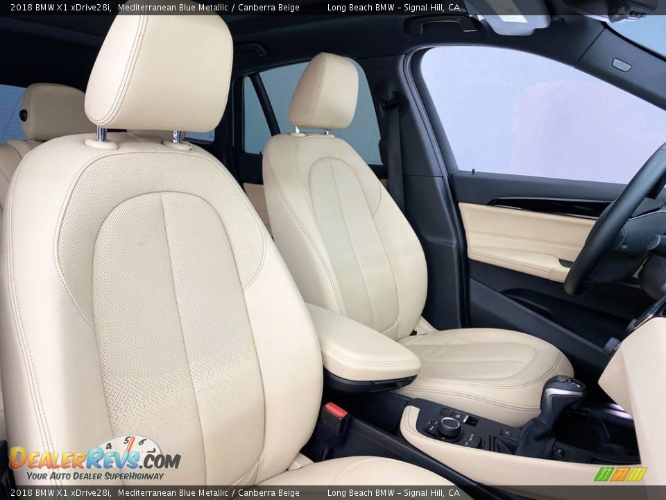 2018 BMW X1 xDrive28i Mediterranean Blue Metallic / Canberra Beige Photo #34