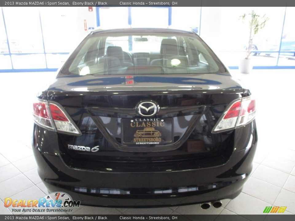 2013 Mazda MAZDA6 i Sport Sedan Ebony Black / Black Photo #8