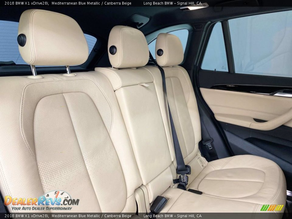 2018 BMW X1 xDrive28i Mediterranean Blue Metallic / Canberra Beige Photo #36