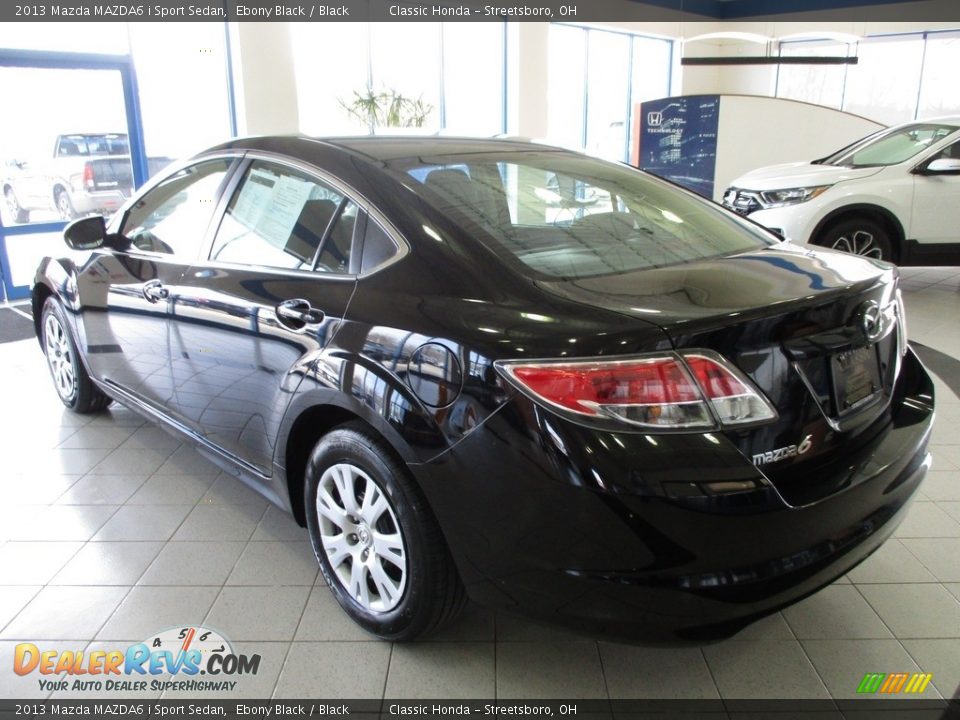 2013 Mazda MAZDA6 i Sport Sedan Ebony Black / Black Photo #9