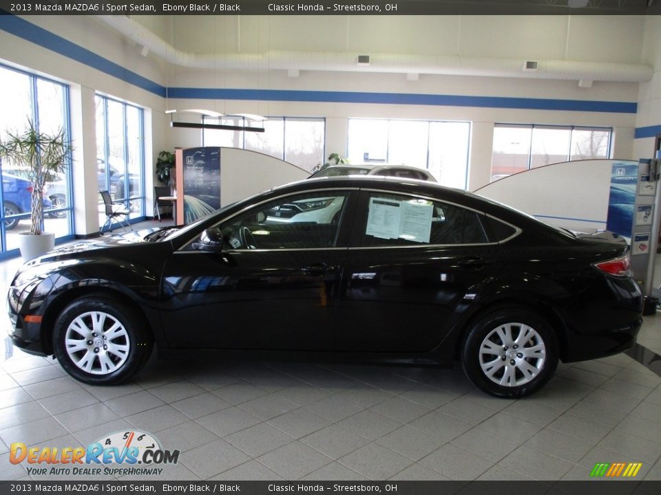 2013 Mazda MAZDA6 i Sport Sedan Ebony Black / Black Photo #10