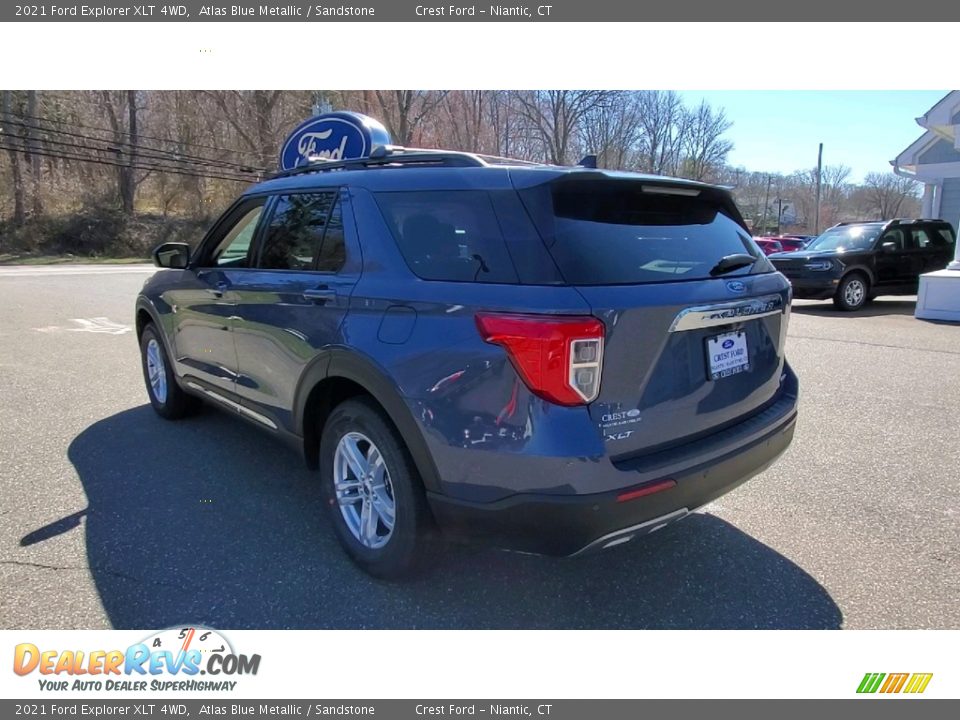 2021 Ford Explorer XLT 4WD Atlas Blue Metallic / Sandstone Photo #5