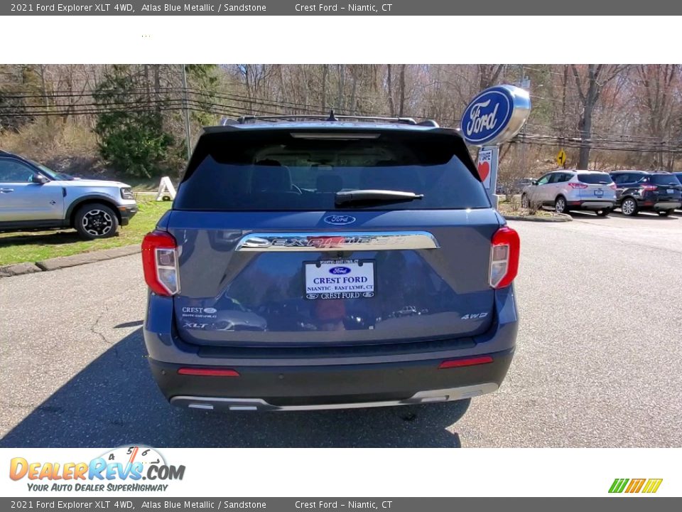2021 Ford Explorer XLT 4WD Atlas Blue Metallic / Sandstone Photo #6