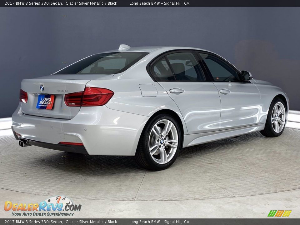 2017 BMW 3 Series 330i Sedan Glacier Silver Metallic / Black Photo #5