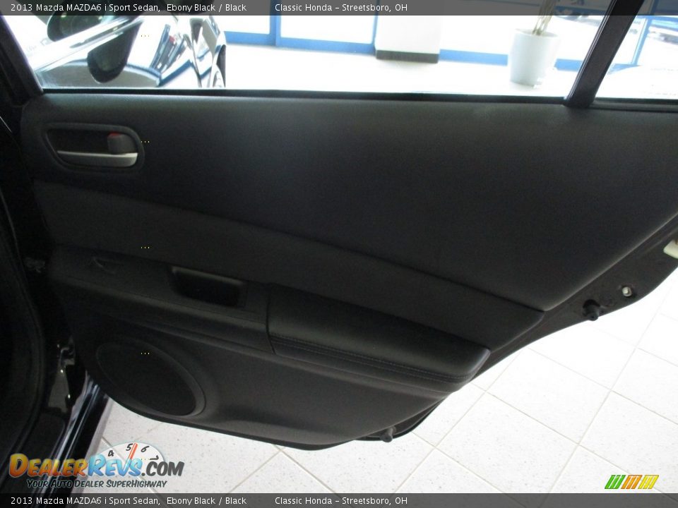 2013 Mazda MAZDA6 i Sport Sedan Ebony Black / Black Photo #17