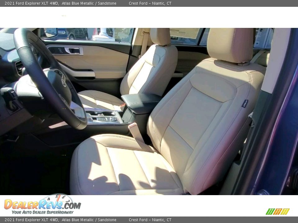 2021 Ford Explorer XLT 4WD Atlas Blue Metallic / Sandstone Photo #12
