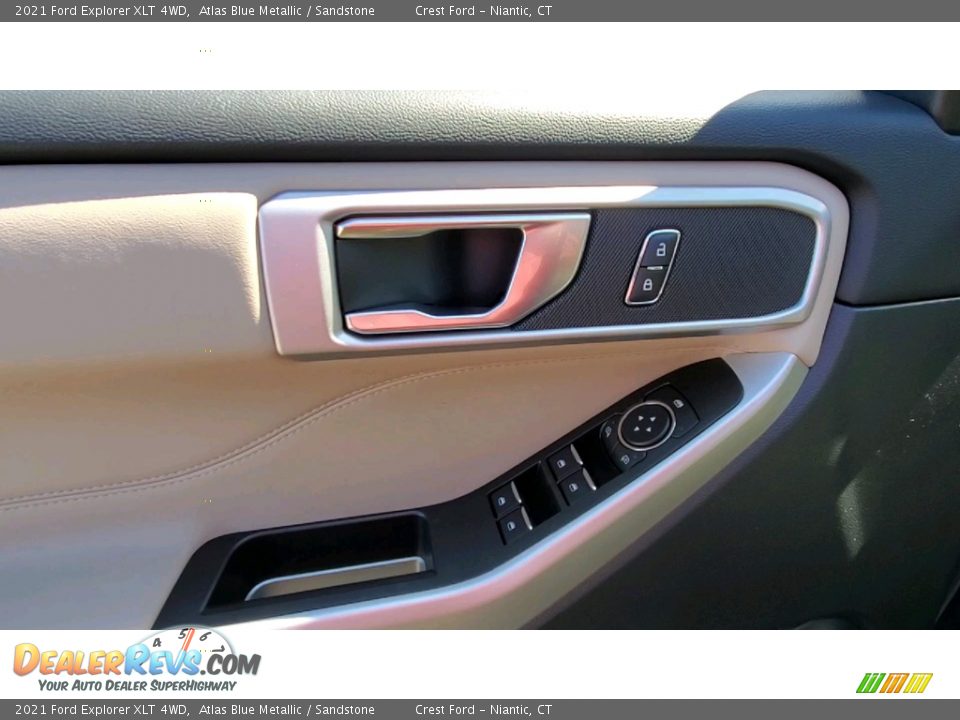 2021 Ford Explorer XLT 4WD Atlas Blue Metallic / Sandstone Photo #13