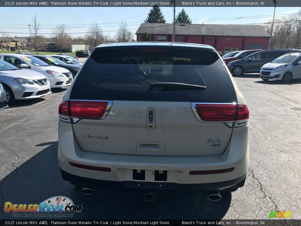 2015 Lincoln MKX AWD Platinum Dune Metallic Tri-Coat / Light Stone/Medium Light Stone Photo #8