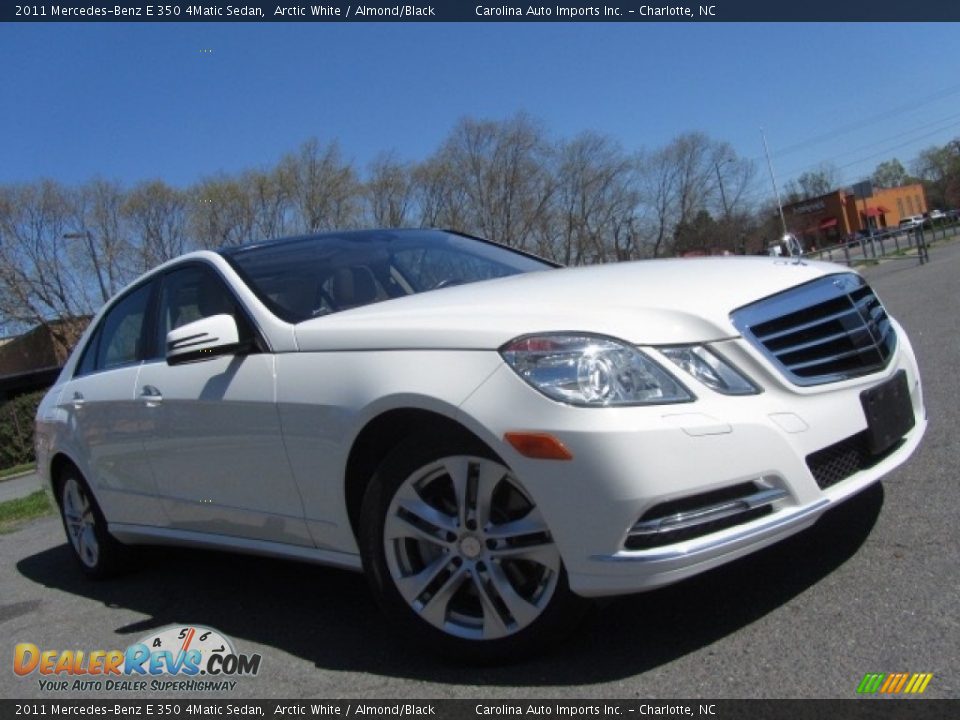 2011 Mercedes-Benz E 350 4Matic Sedan Arctic White / Almond/Black Photo #1