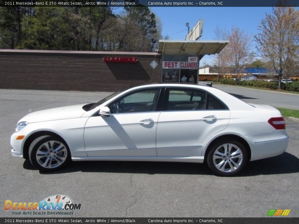 2011 Mercedes-Benz E 350 4Matic Sedan Arctic White / Almond/Black Photo #7