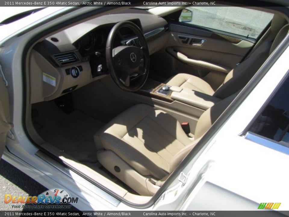2011 Mercedes-Benz E 350 4Matic Sedan Arctic White / Almond/Black Photo #17
