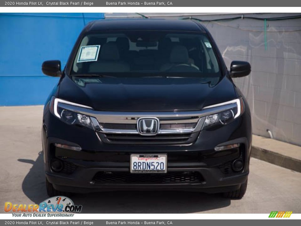 2020 Honda Pilot LX Crystal Black Pearl / Beige Photo #7