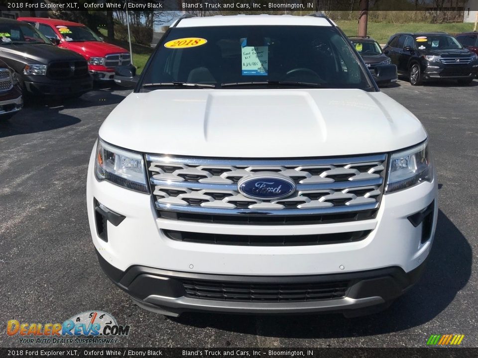 2018 Ford Explorer XLT Oxford White / Ebony Black Photo #3