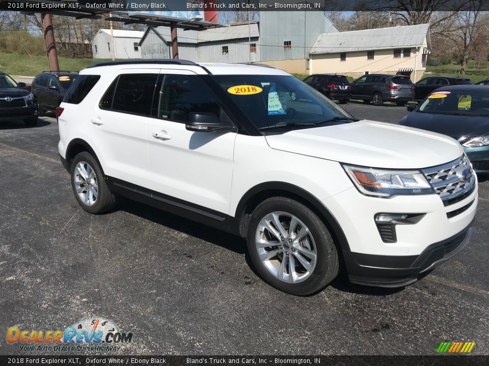 2018 Ford Explorer XLT Oxford White / Ebony Black Photo #4