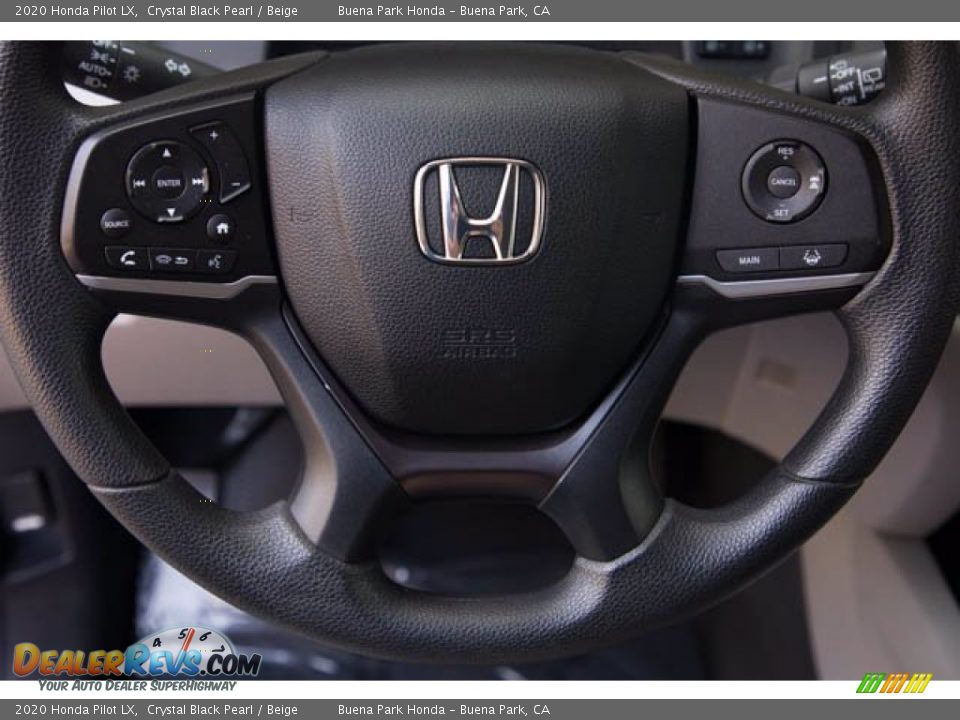 2020 Honda Pilot LX Crystal Black Pearl / Beige Photo #15