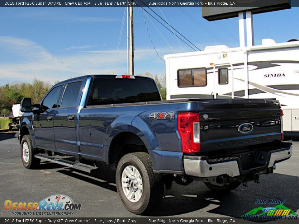 2018 Ford F250 Super Duty XLT Crew Cab 4x4 Blue Jeans / Earth Gray Photo #3