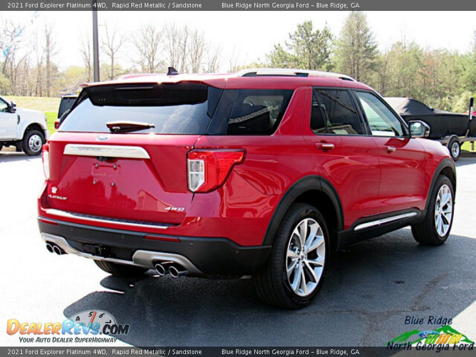 2021 Ford Explorer Platinum 4WD Rapid Red Metallic / Sandstone Photo #5