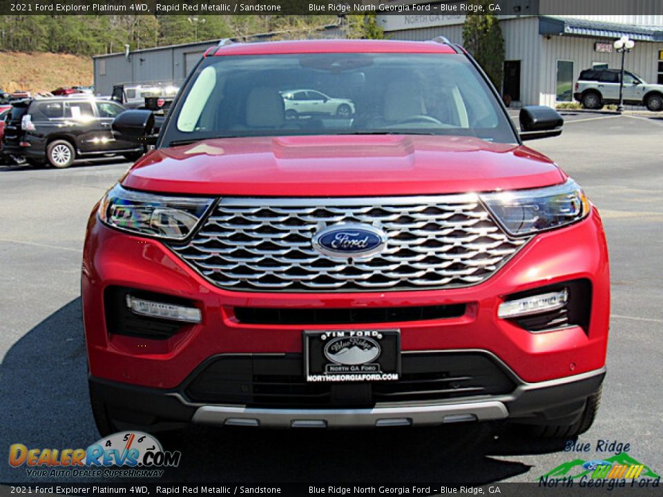 2021 Ford Explorer Platinum 4WD Rapid Red Metallic / Sandstone Photo #8