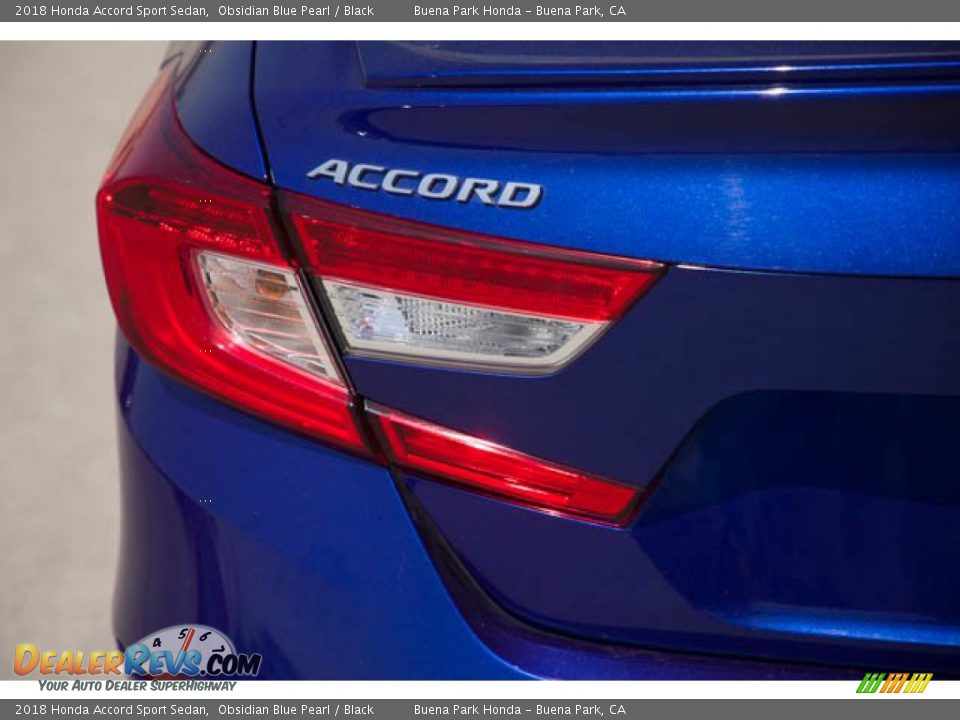 2018 Honda Accord Sport Sedan Obsidian Blue Pearl / Black Photo #10