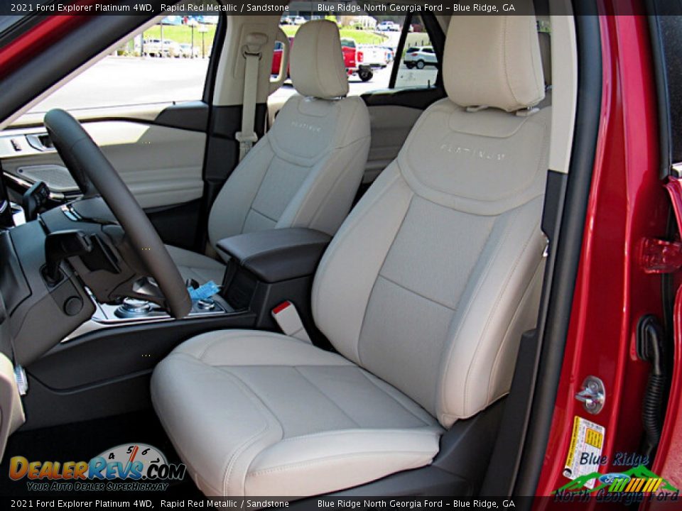 2021 Ford Explorer Platinum 4WD Rapid Red Metallic / Sandstone Photo #11