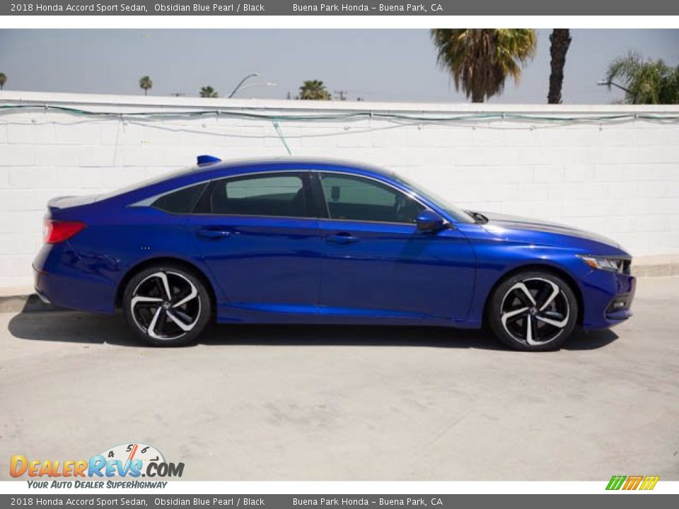 2018 Honda Accord Sport Sedan Obsidian Blue Pearl / Black Photo #12