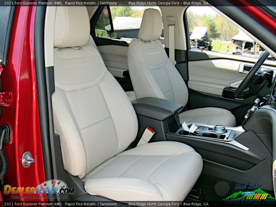 2021 Ford Explorer Platinum 4WD Rapid Red Metallic / Sandstone Photo #12