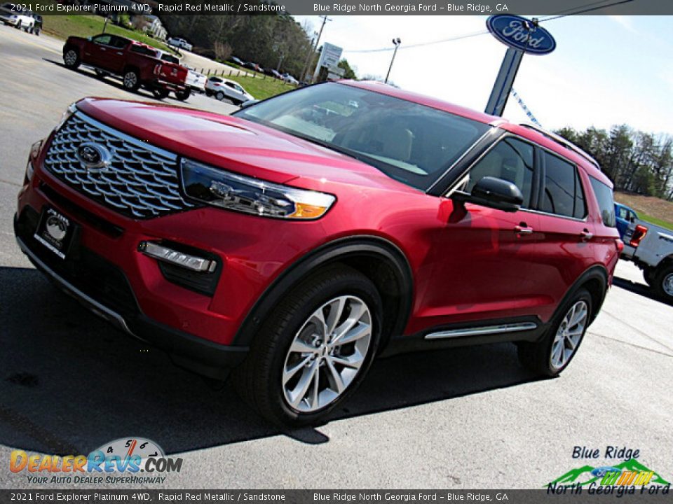 2021 Ford Explorer Platinum 4WD Rapid Red Metallic / Sandstone Photo #27