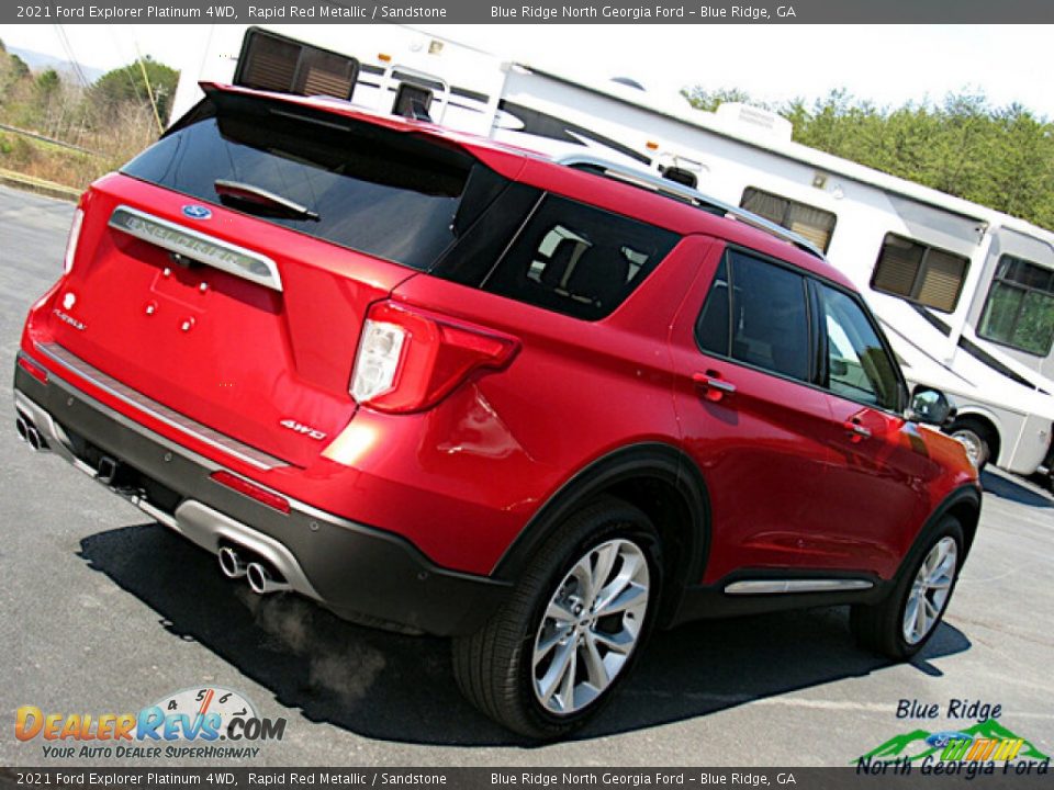 2021 Ford Explorer Platinum 4WD Rapid Red Metallic / Sandstone Photo #29