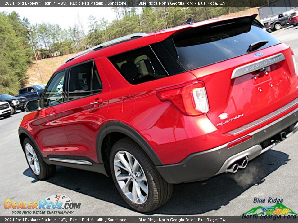 2021 Ford Explorer Platinum 4WD Rapid Red Metallic / Sandstone Photo #30