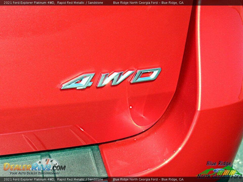 2021 Ford Explorer Platinum 4WD Rapid Red Metallic / Sandstone Photo #32