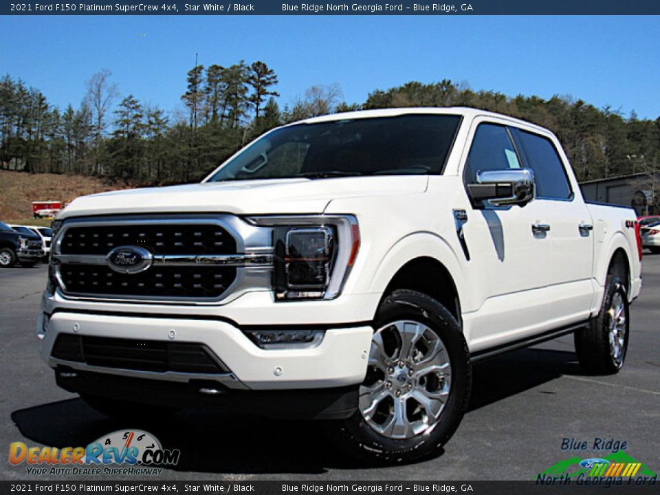 2021 Ford F150 Platinum SuperCrew 4x4 Star White / Black Photo #1