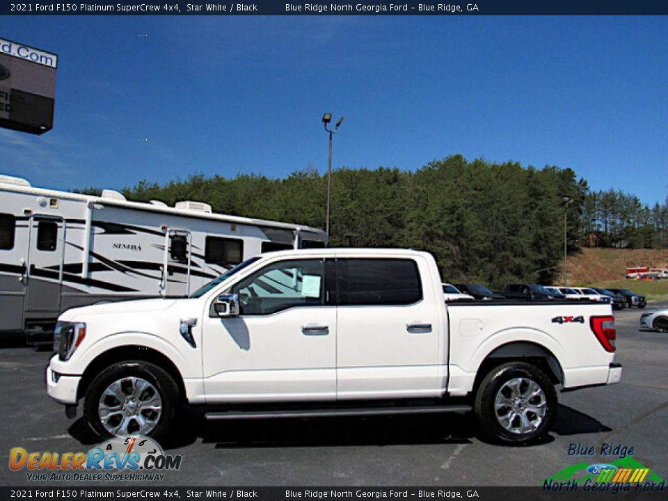 2021 Ford F150 Platinum SuperCrew 4x4 Star White / Black Photo #2