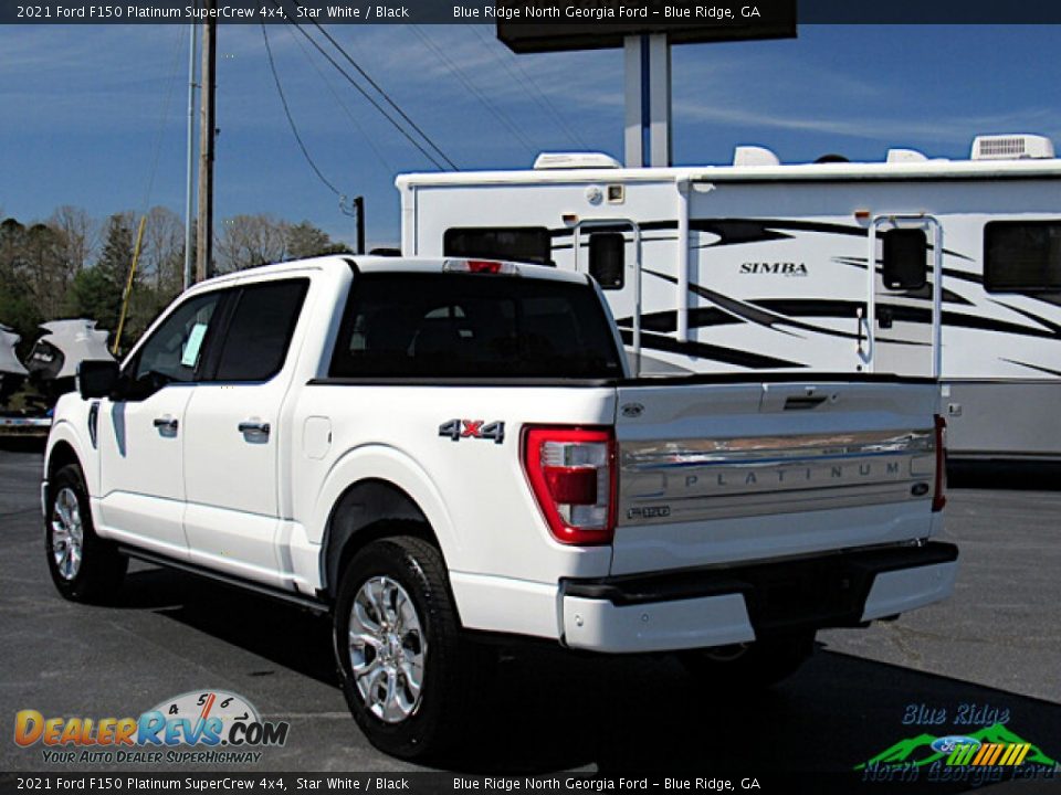 2021 Ford F150 Platinum SuperCrew 4x4 Star White / Black Photo #3