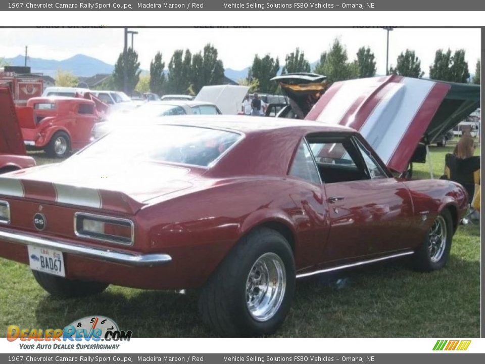 1967 Chevrolet Camaro Rally Sport Coupe Madeira Maroon / Red Photo #3