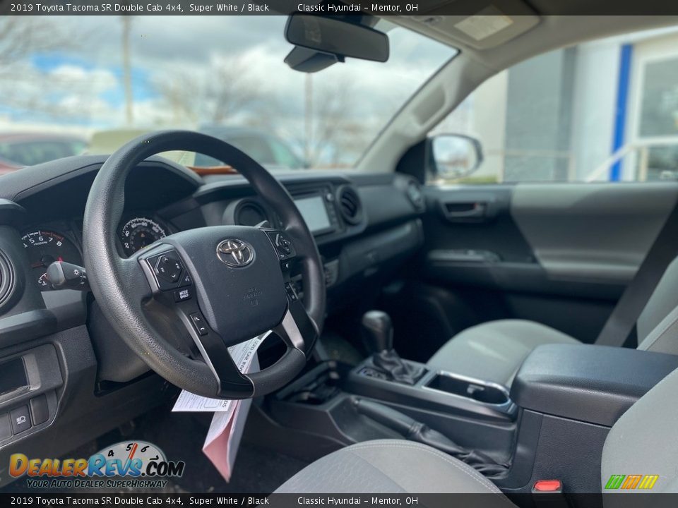 2019 Toyota Tacoma SR Double Cab 4x4 Super White / Black Photo #3