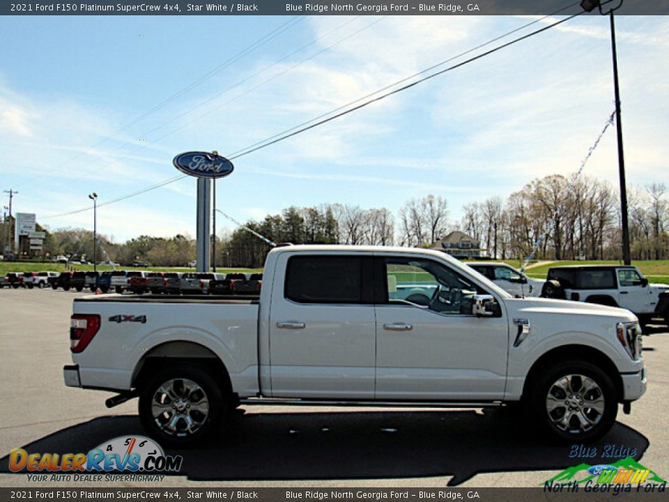 2021 Ford F150 Platinum SuperCrew 4x4 Star White / Black Photo #6