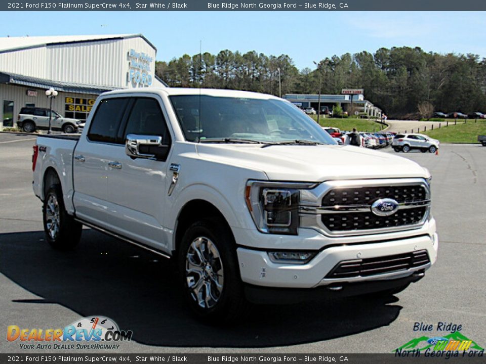 2021 Ford F150 Platinum SuperCrew 4x4 Star White / Black Photo #7