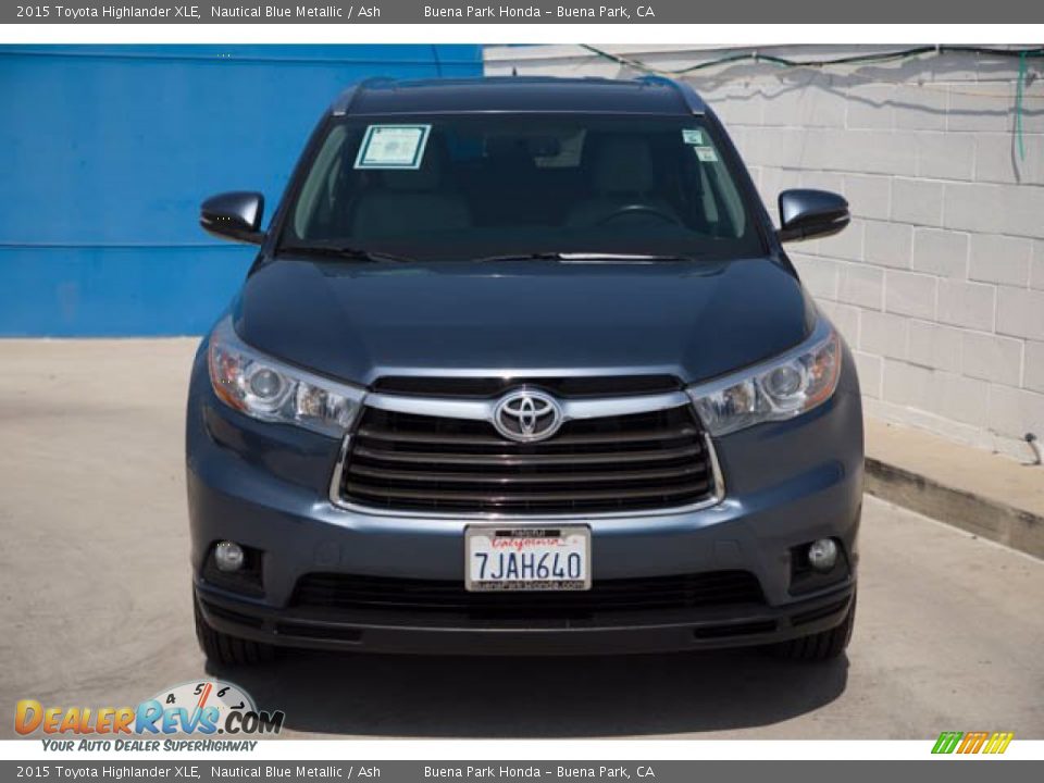 2015 Toyota Highlander XLE Nautical Blue Metallic / Ash Photo #7