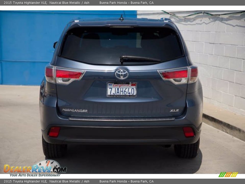 2015 Toyota Highlander XLE Nautical Blue Metallic / Ash Photo #9