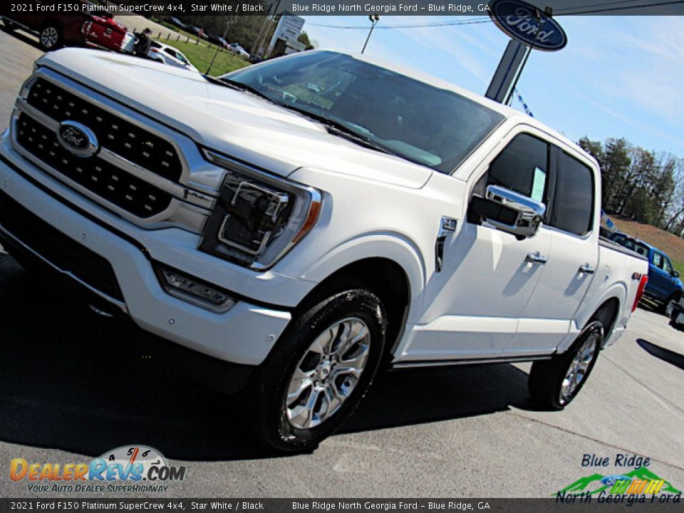 2021 Ford F150 Platinum SuperCrew 4x4 Star White / Black Photo #25