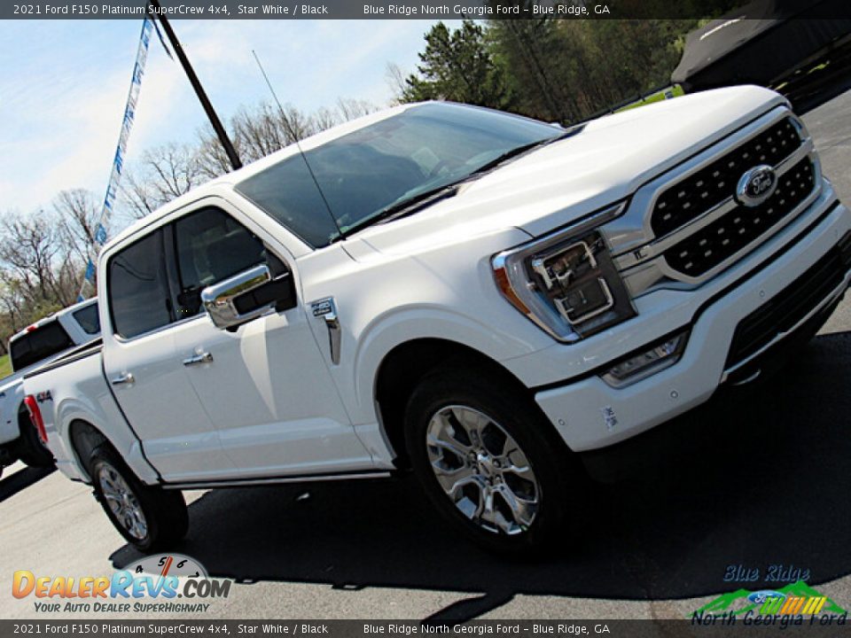 2021 Ford F150 Platinum SuperCrew 4x4 Star White / Black Photo #26