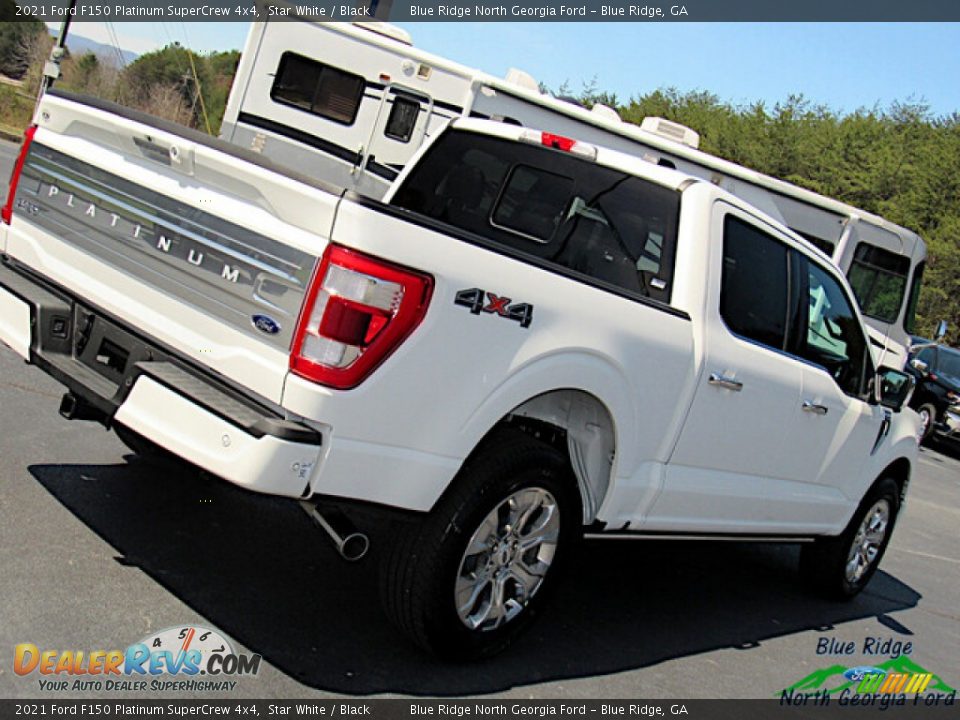 2021 Ford F150 Platinum SuperCrew 4x4 Star White / Black Photo #27