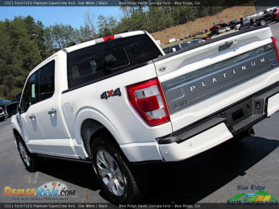 2021 Ford F150 Platinum SuperCrew 4x4 Star White / Black Photo #28