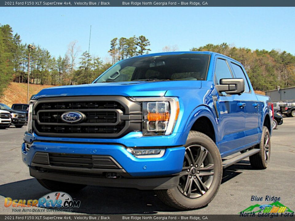 2021 Ford F150 XLT SuperCrew 4x4 Velocity Blue / Black Photo #1