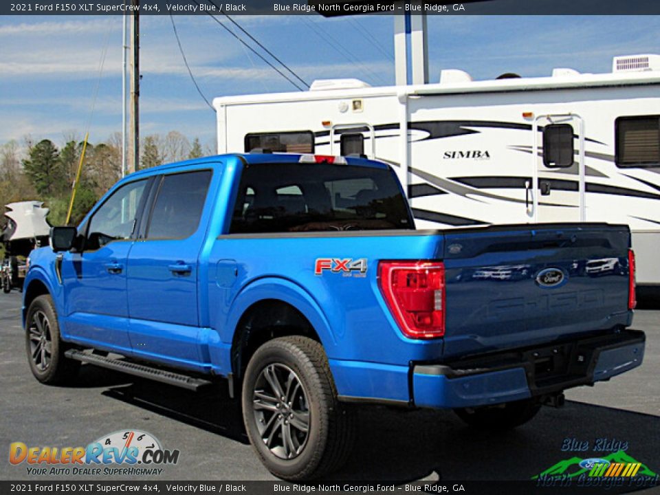 2021 Ford F150 XLT SuperCrew 4x4 Velocity Blue / Black Photo #3