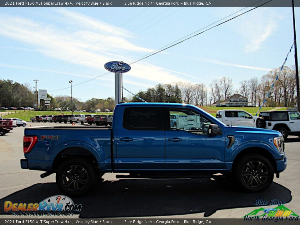 2021 Ford F150 XLT SuperCrew 4x4 Velocity Blue / Black Photo #6