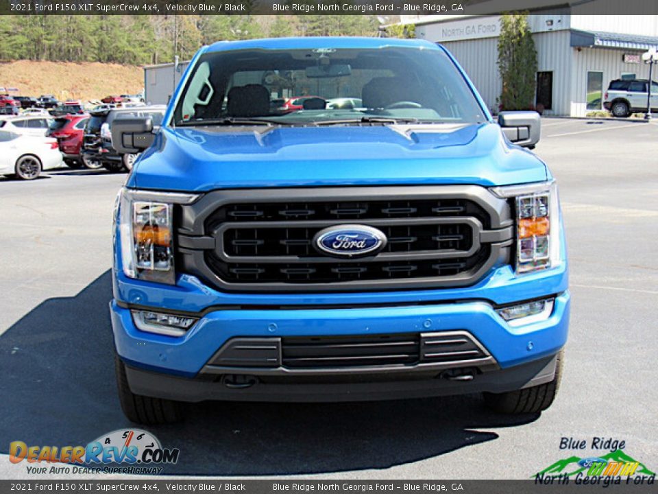 2021 Ford F150 XLT SuperCrew 4x4 Velocity Blue / Black Photo #8