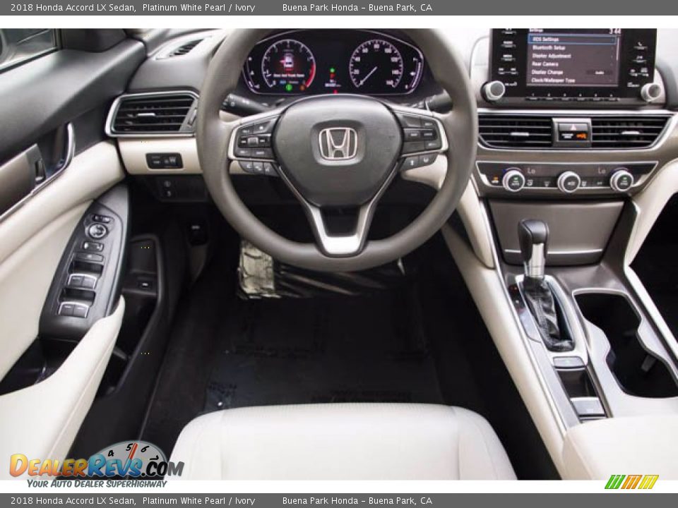 2018 Honda Accord LX Sedan Platinum White Pearl / Ivory Photo #5